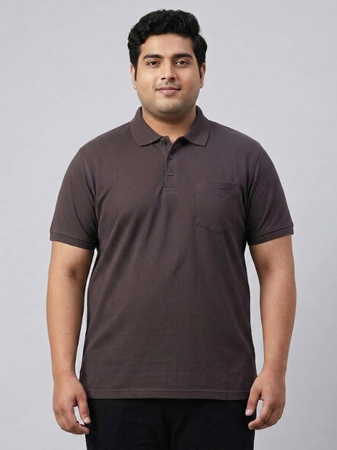 Plus Size Men Polo Neck Tshirt