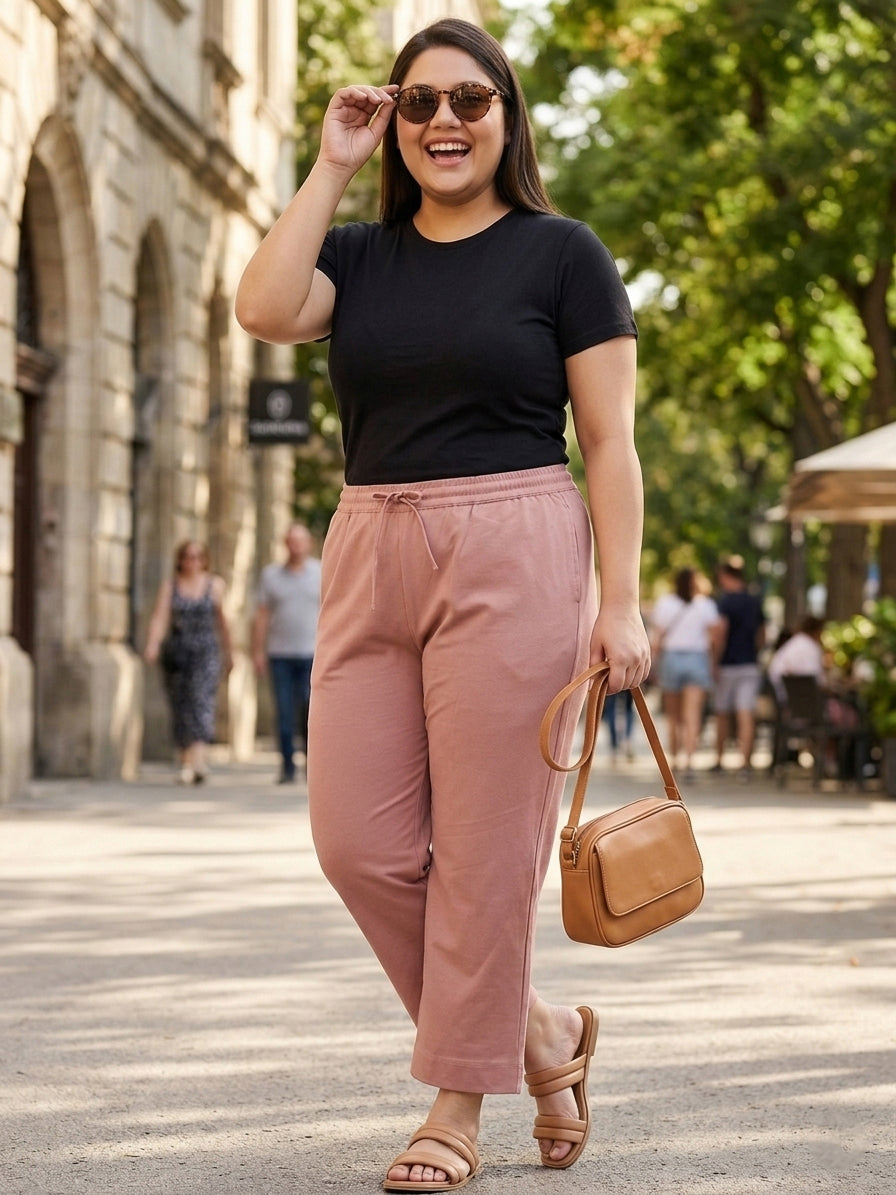Plus Size Women Cotton Palazzo