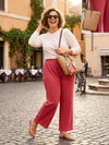 Plus Size Women Corduroy Palazzo