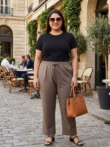 Plus Size Women Cotton Palazzo
