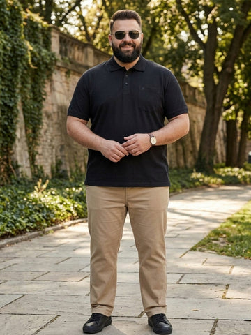 Plus Size Men Polo Neck Tshirt
