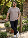 Plus Size Men Half Sleeve Round Neck Tshirt