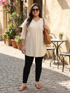 Plus Size Women A-Line V-Neck Top
