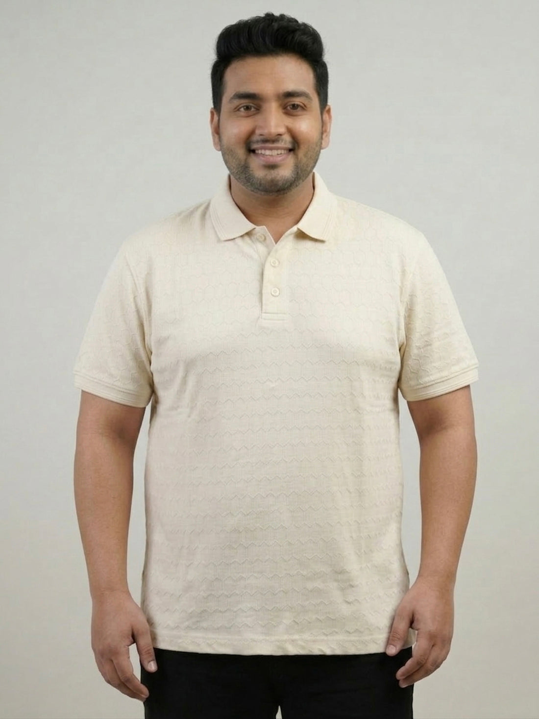 Plus Size Men Polo Collar T-shirt