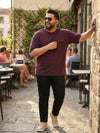 Plus Size Men Half Sleeve Cotton Lycra Tshirt