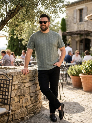 Plus Size Men Half Sleeve Round Neck Tshirt