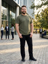 Plus Size Men Half Sleeve Round Neck Tshirt