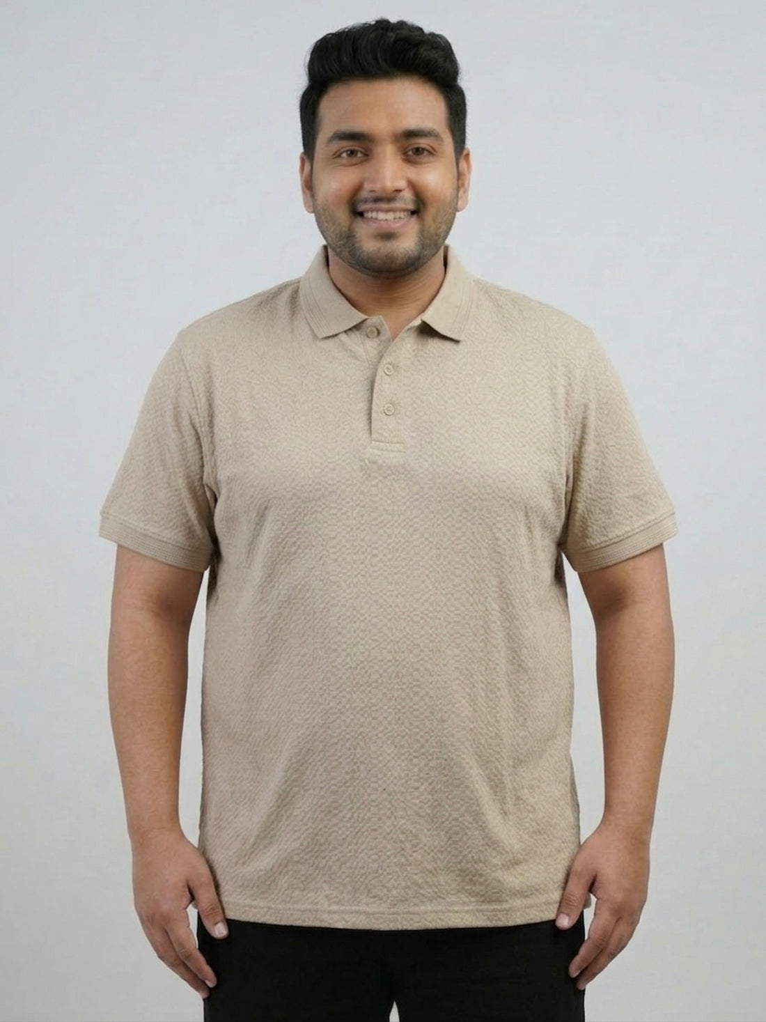 Plus Size Men Polo Collar T-shirt