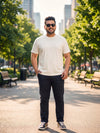 Plus Size Men Half Sleeve Round Neck Tshirt
