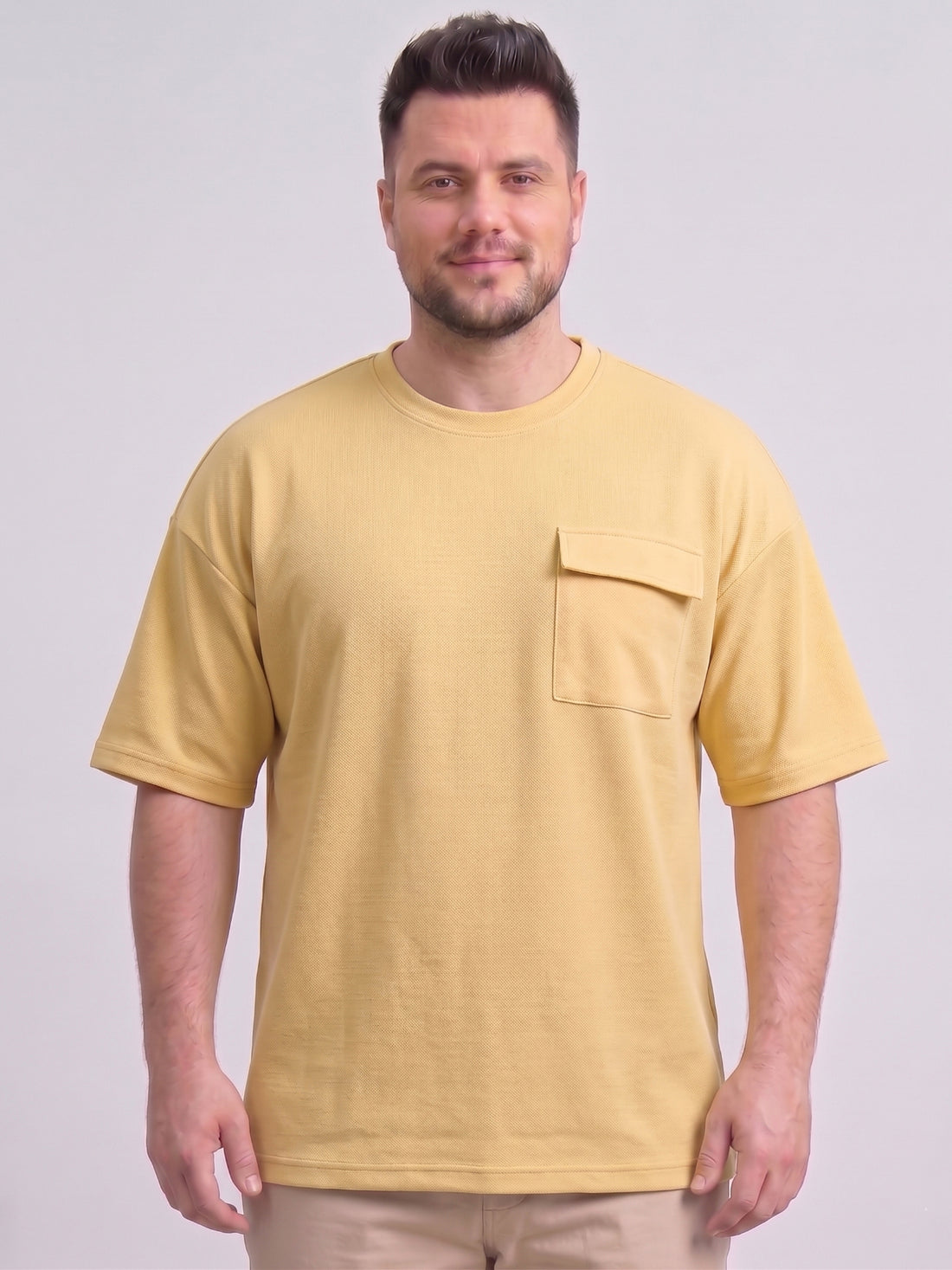 Plus Size Men Half Sleeve Cotton Tshirt