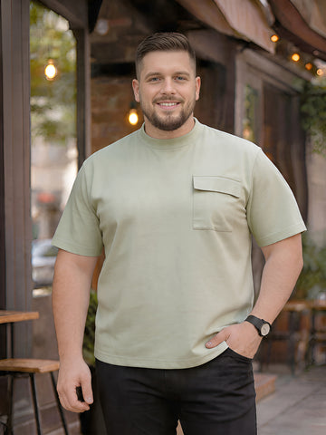 Plus Size Men Half Sleeve Cotton Tshirt