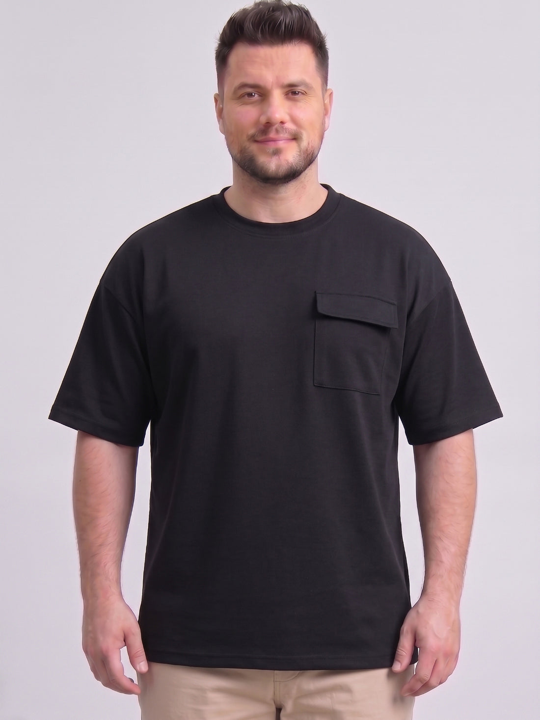 Plus Size Men Half Sleeve Cotton Tshirt