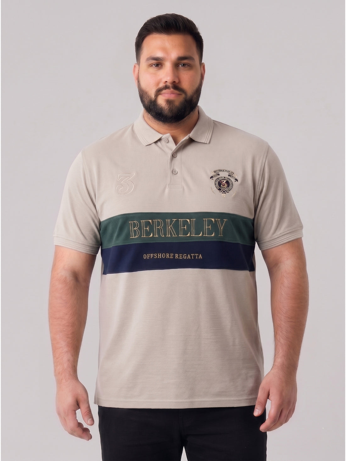 Plus Size Men Half Sleeve Polo Neck Tshirt