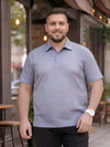 Plus Size Men Half Sleeve Polo Neck Tshirt