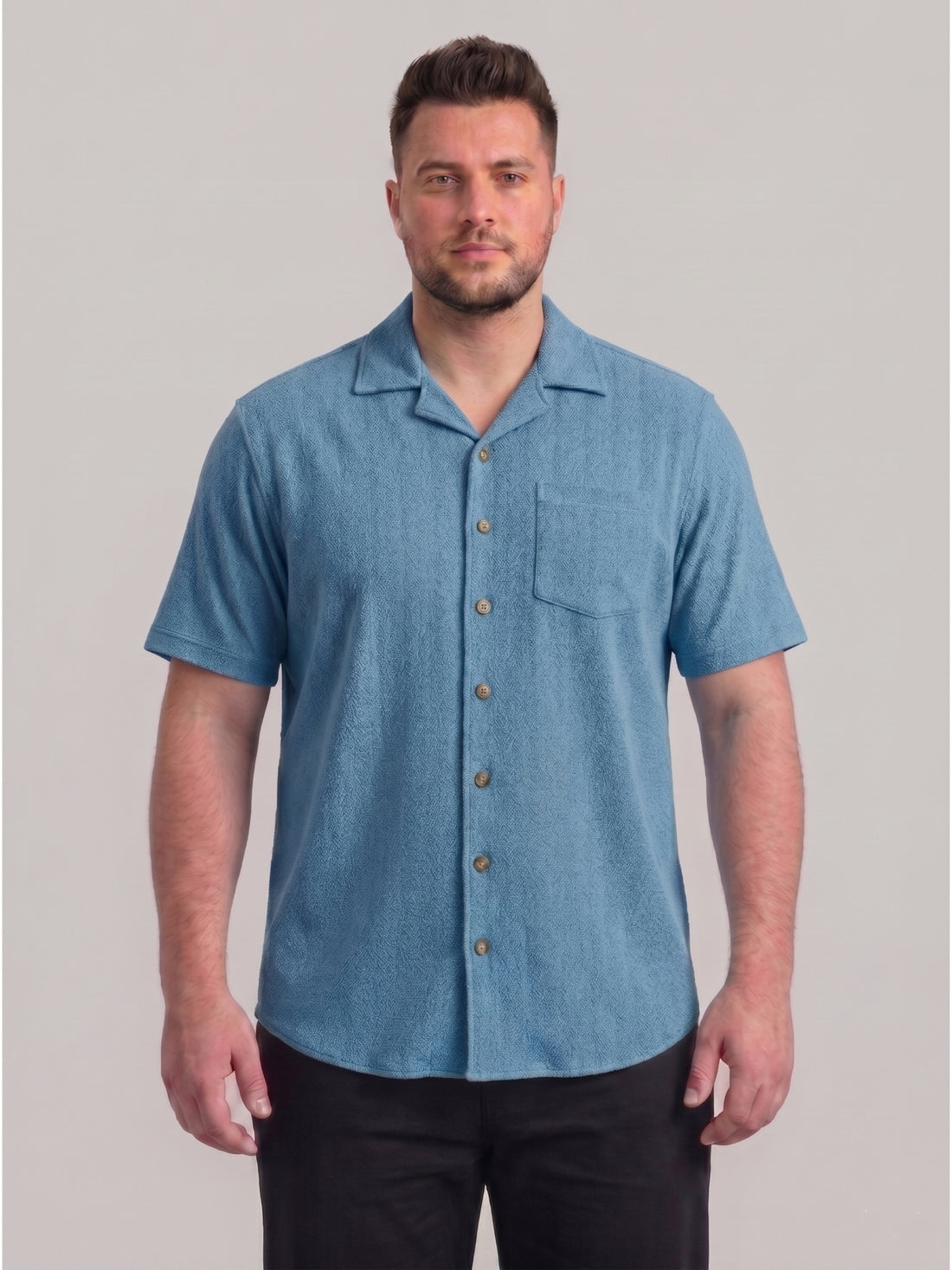 Plus Size Men Textured Casual Shirt
