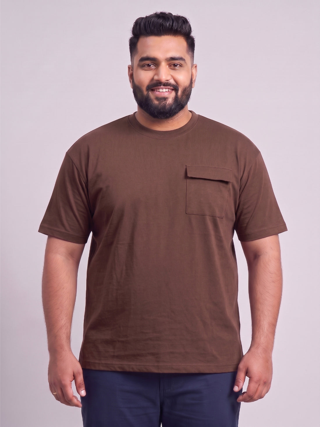Plus Size Men Half Sleeve Cotton Tshirt
