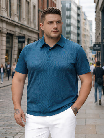 Plus Size Men Half Sleeve Polo Neck Tshirt