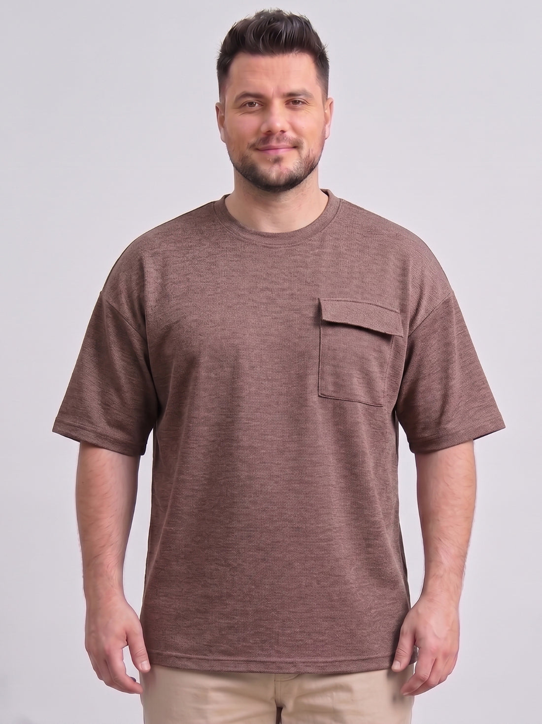 Plus Size Men Half Sleeve Cotton Tshirt