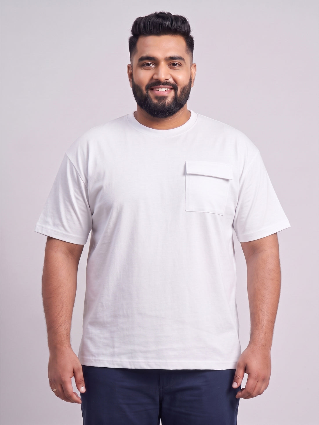 Plus Size Men Half Sleeve Cotton Tshirt