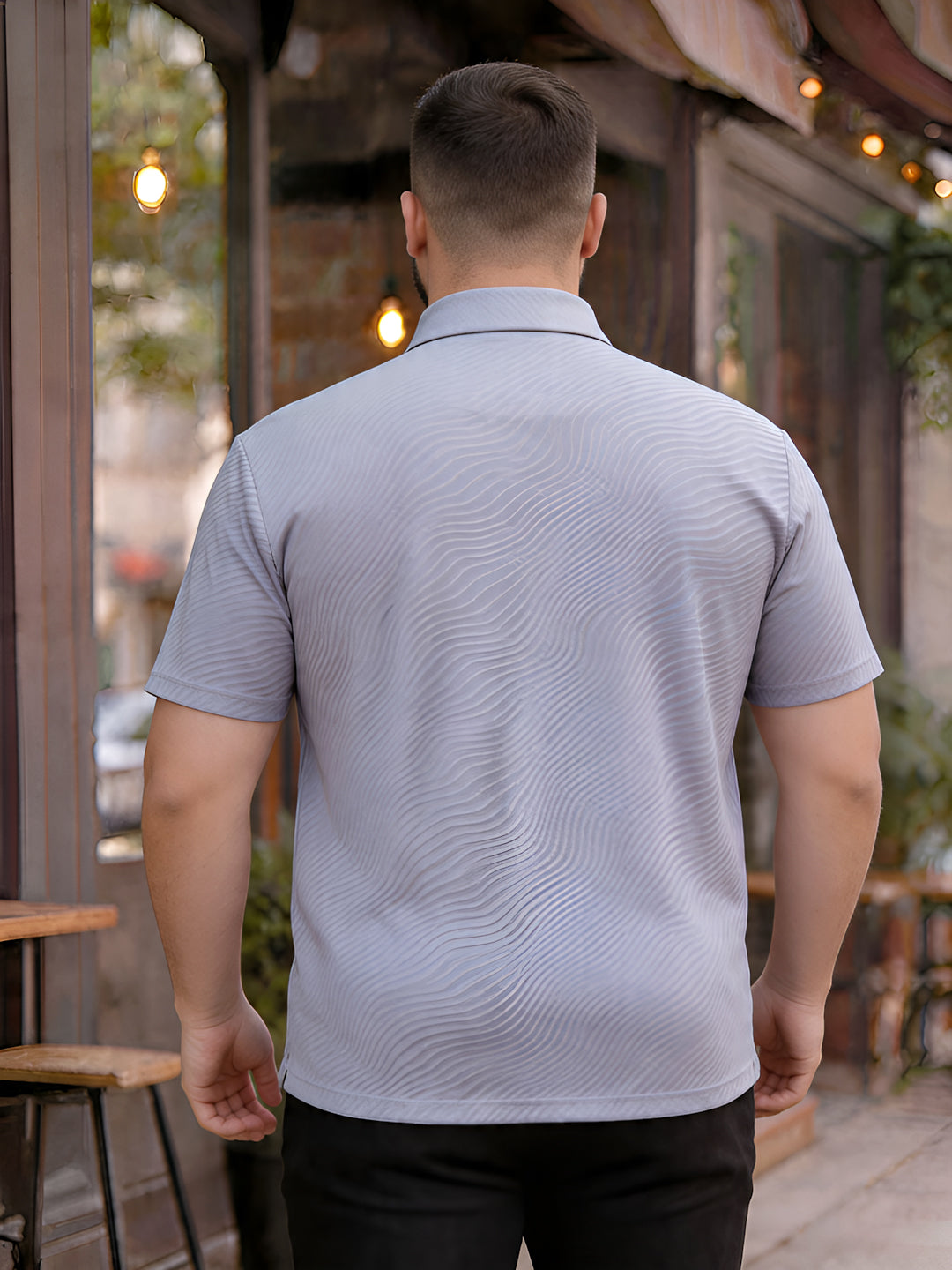 Plus Size Men Half Sleeve Polo Neck Tshirt