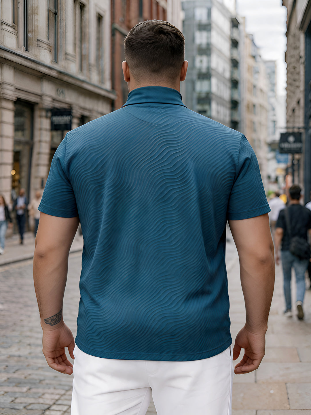 Plus Size Men Half Sleeve Polo Neck Tshirt