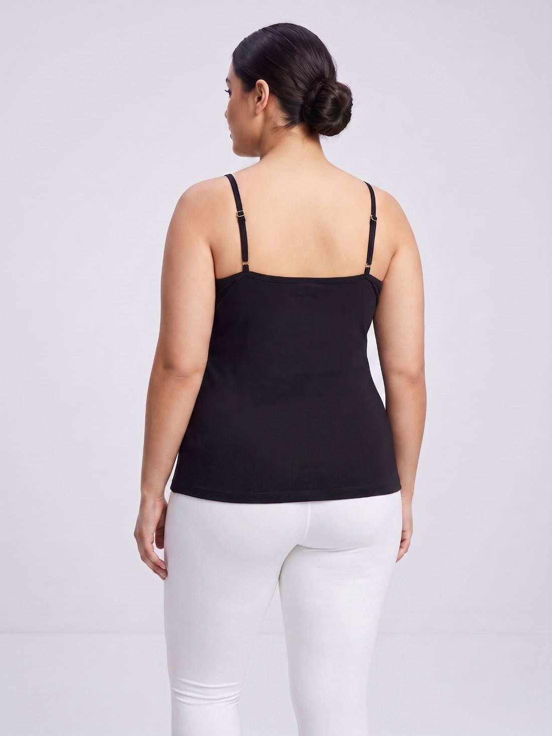 Plus Size Women Black Camisole Tank Top 3 Pack