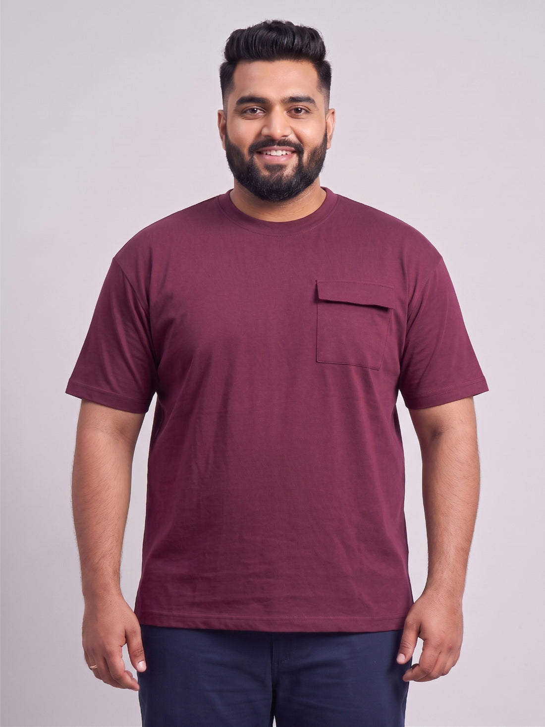 Plus Size Men Half Sleeve Cotton Tshirt