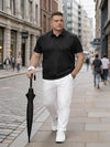 Plus Size Men Half Sleeve Polo Neck Tshirt