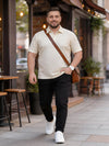 Plus Size Men Half Sleeve Polo Neck Tshirt