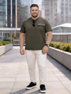 Plus Size Men Half Sleeve Cotton Tshirt