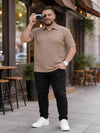 Plus Size Men Half Sleeve Polo Neck Tshirt