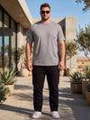 Plus Size Men Half Sleeve Round Neck Tshirt