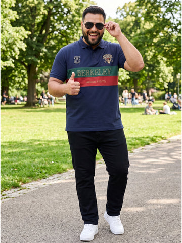 Plus Size Men Half Sleeve Polo Neck Tshirt