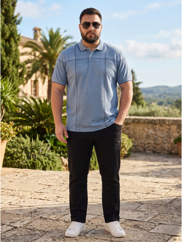 Plus Size Men Half Sleeve Polo Neck Tshirt
