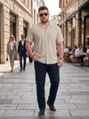 Plus Size Men Textured Casual Shirt