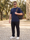Plus Size Men Half Sleeve Round Neck Tshirt