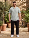 Plus Size Men Textured Casual Shirt