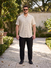 Plus Size Men Textured Casual Shirt