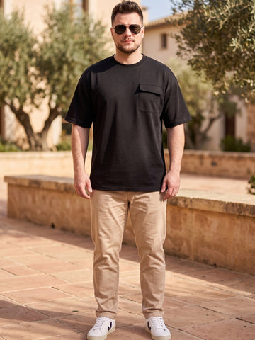 Plus Size Men Half Sleeve Cotton Tshirt