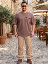 Plus Size Men Half Sleeve Cotton Tshirt