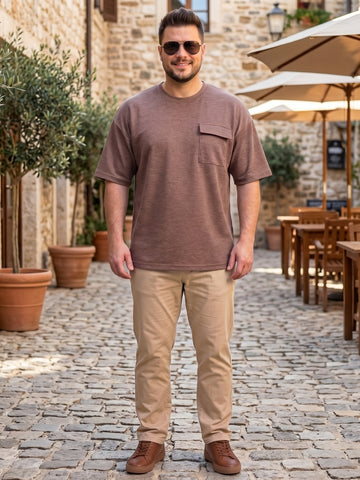 Plus Size Men Half Sleeve Cotton Tshirt