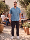 Plus Size Men Textured Casual Shirt