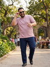 Plus Size Men Half Sleeve Round Neck Tshirt