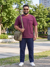Plus Size Men Half Sleeve Cotton Tshirt
