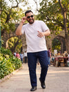 Plus Size Men Half Sleeve Round Neck Tshirt