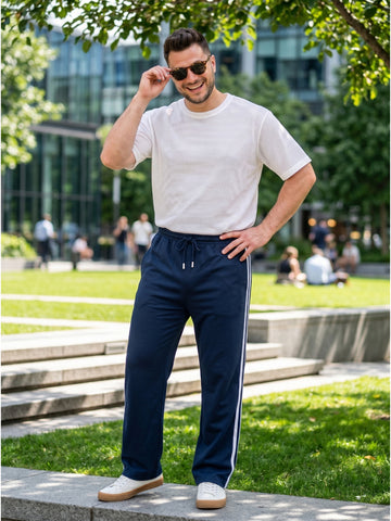 Plus Size Men Cotton Track Pants