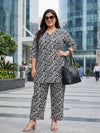 Plus Size Women's Printed V-Neck 3/4 Sleeve Top with Palazzo Co-ord Set |Sizes 3XL to 8XL