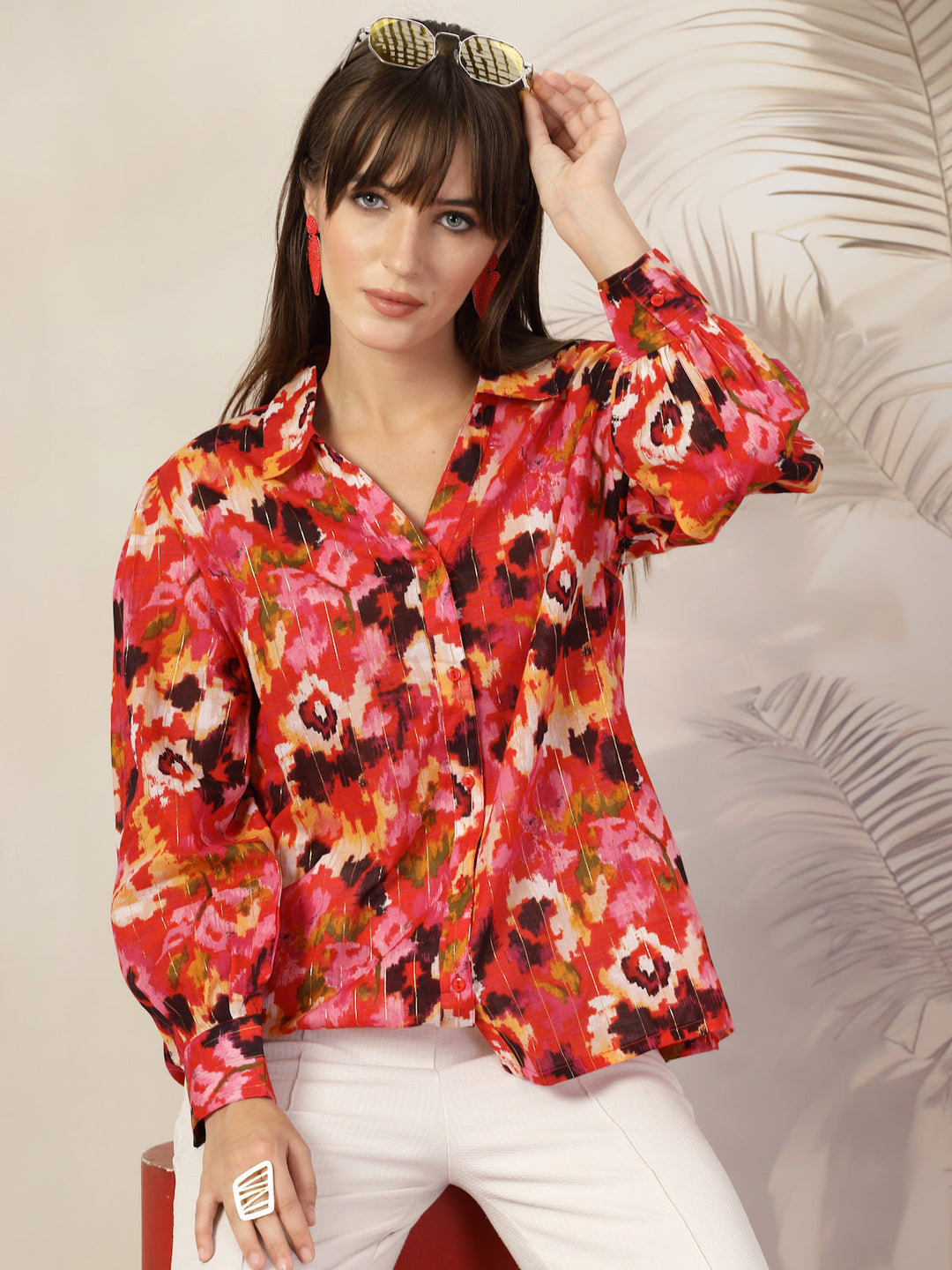 Women Floral Opaque Printed Casual Cotton Shirt