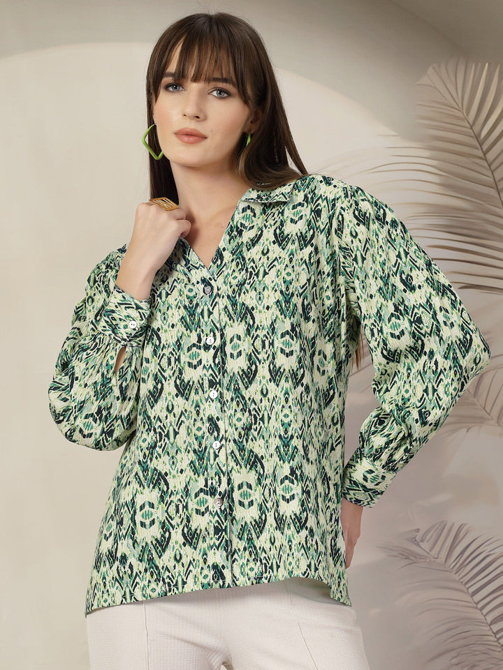 Women Floral Opaque Printed Casual Cotton Shirt