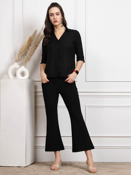Women Mid Rise Bootcut Trousers